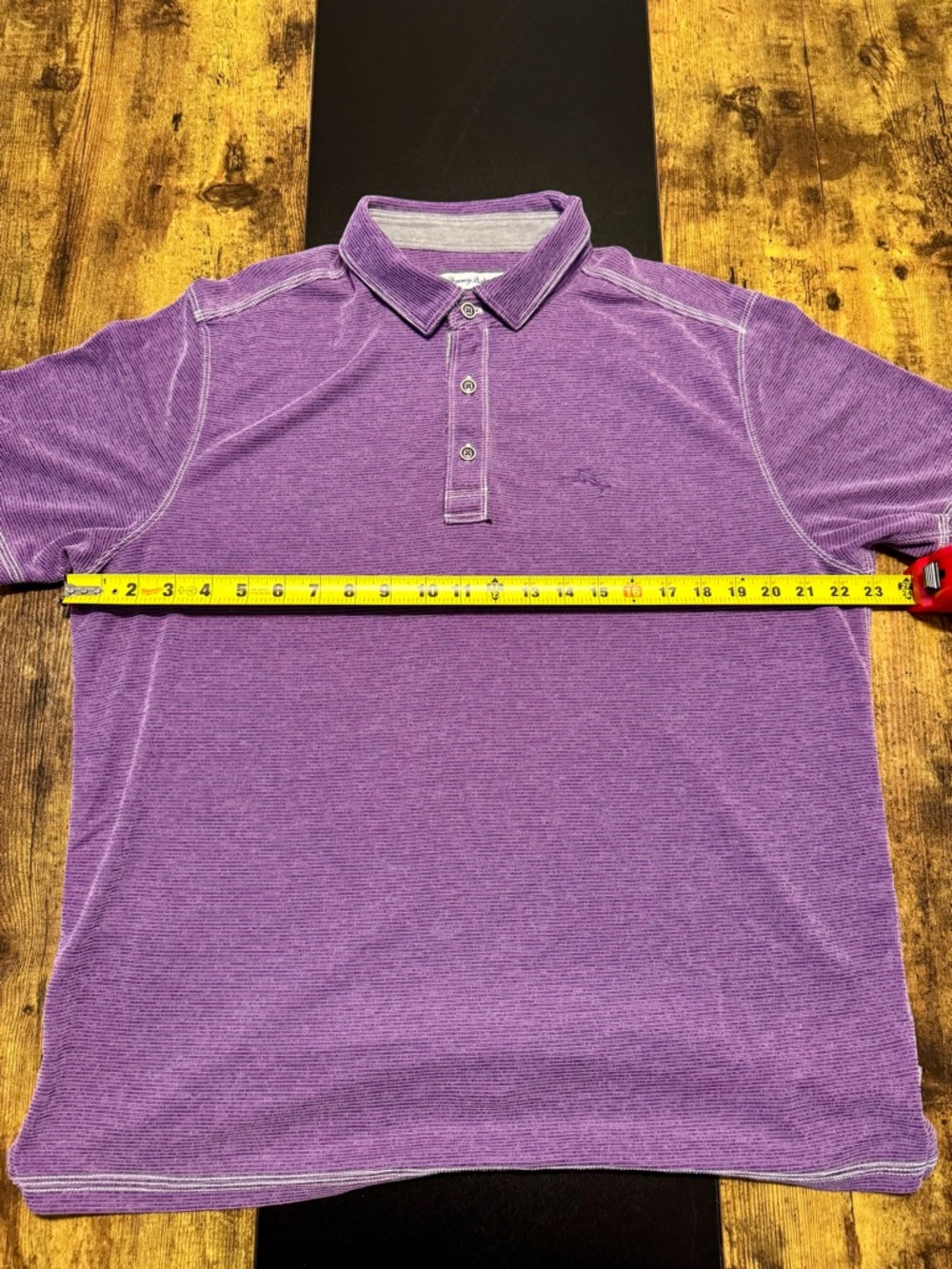 Tommy Bahama Purple Slub Knit Polo Shirt L Tencel Blend Casual Soft - Picture 7 of 8